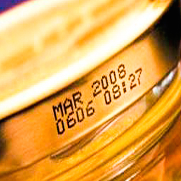 CIJ food metal lid on food packaging