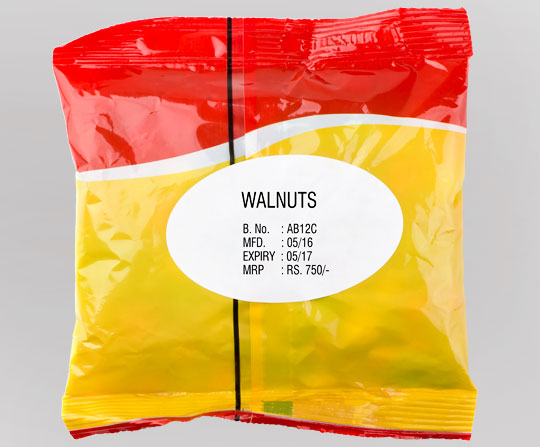 Walnuts packaging